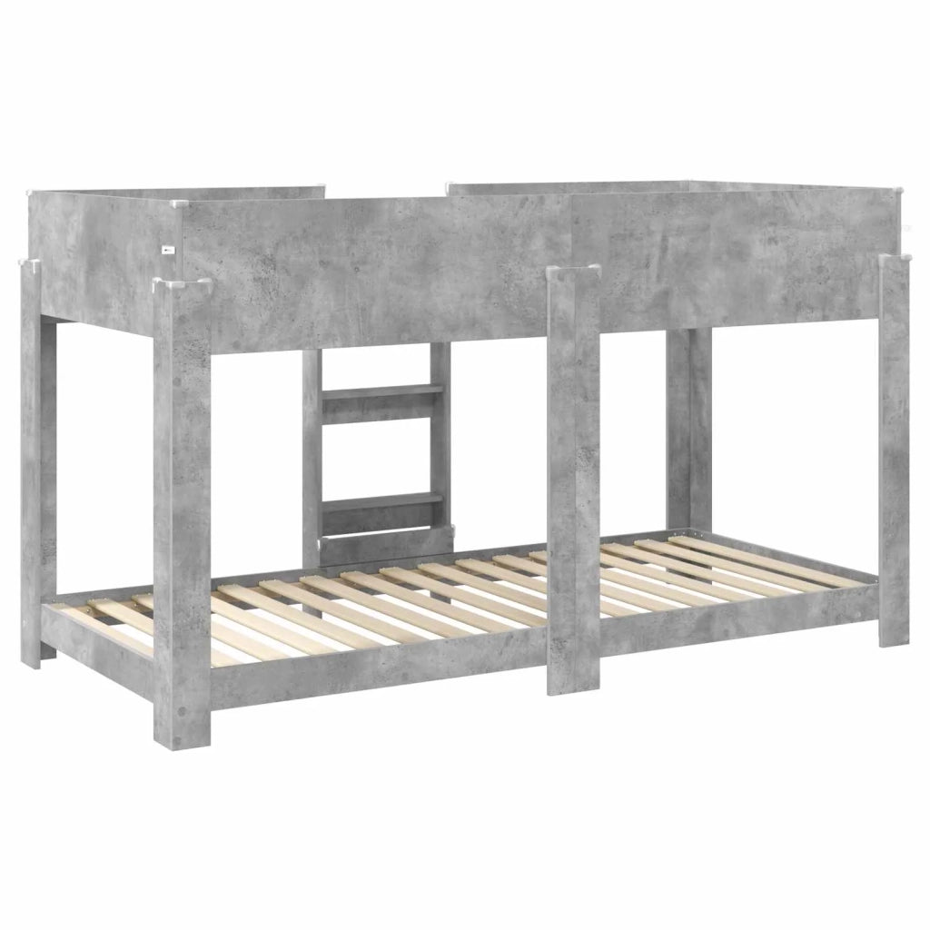 Letto a Castello per Bambini Grigio cemento 90 x 200 cm 3410518