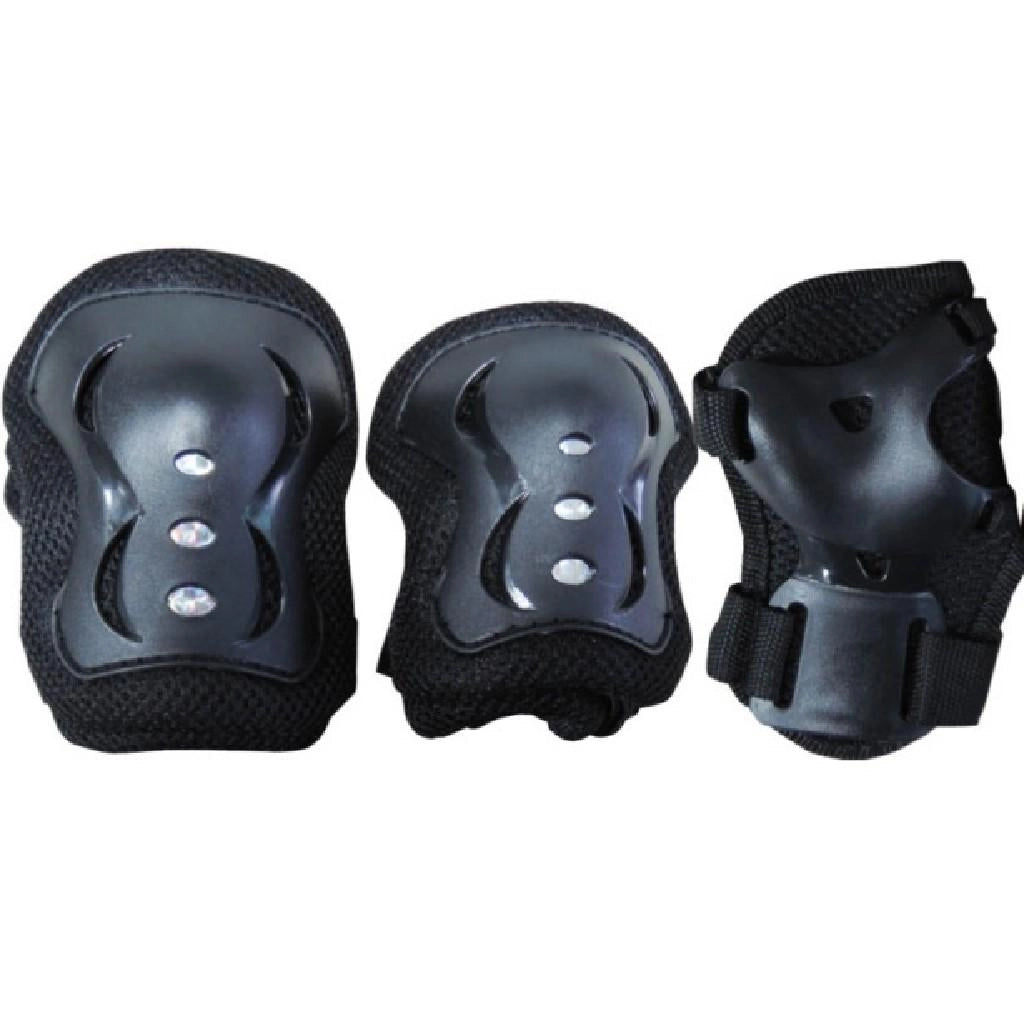 Set di protezioni JUNIOR (ginocchiere, gomitiere e parapolsi regolabili)