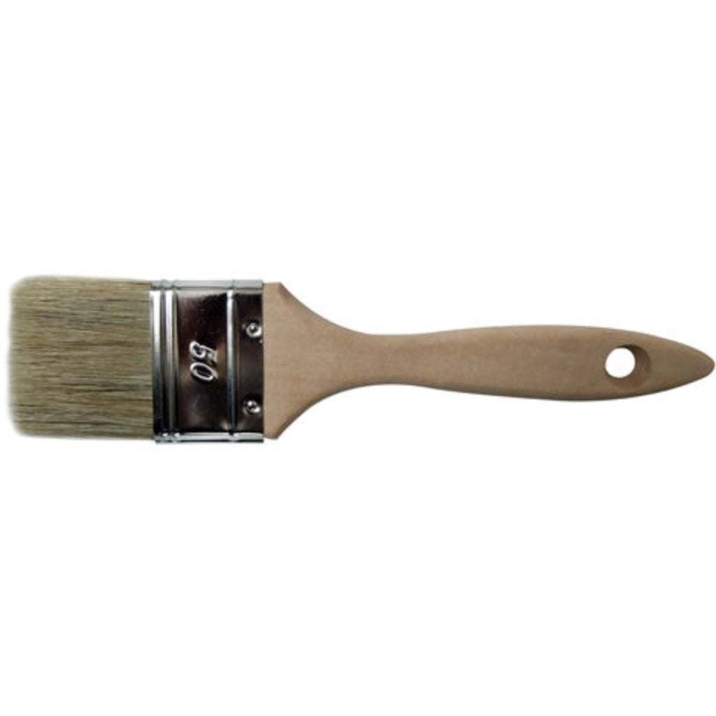 Pennello Pennellessa 220 per Vernice Smalto Solvente Impregnante Piatto Manico Legno 60 mm