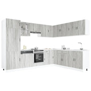Set Mobili da Cucina 14 pz Porto Grigio Sonoma in Truciolato