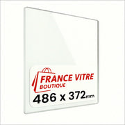 486 x 372 x 4 mm - Vetro per stufa a legna - vetro camino di ricambio - vetro per caminetto resistente al fuoco - France Vitre