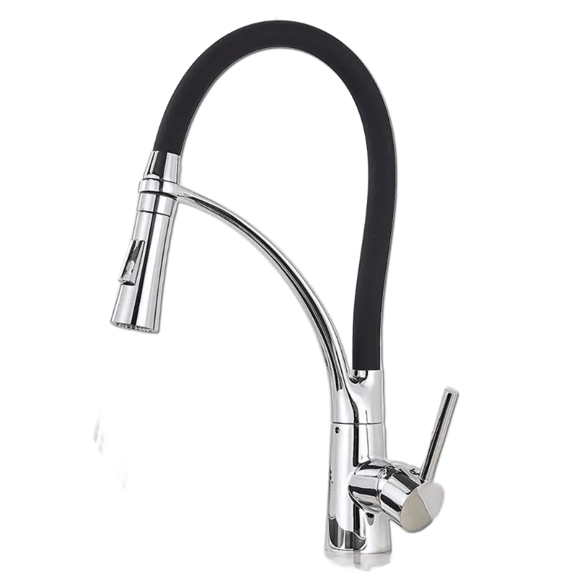 JANA | Rubinetto Gastronomia cromata girevole | da cucina in acciaio inossidabile | miscelatore ruotabile a 360° | bassa pressione 3 attacchi argento