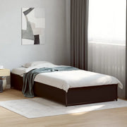 Giroletto-Struttura Letto Nero 90x190 cm in Legno Multistrato e Metallo 828780