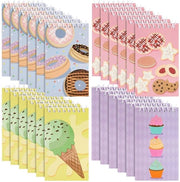 Set di Blocchi Note da 24 - a Spirale - 4 Disegni - Copertina Rigida - 7,6 x 12,7 cm - Scatola Rigida - Blocchi Note
