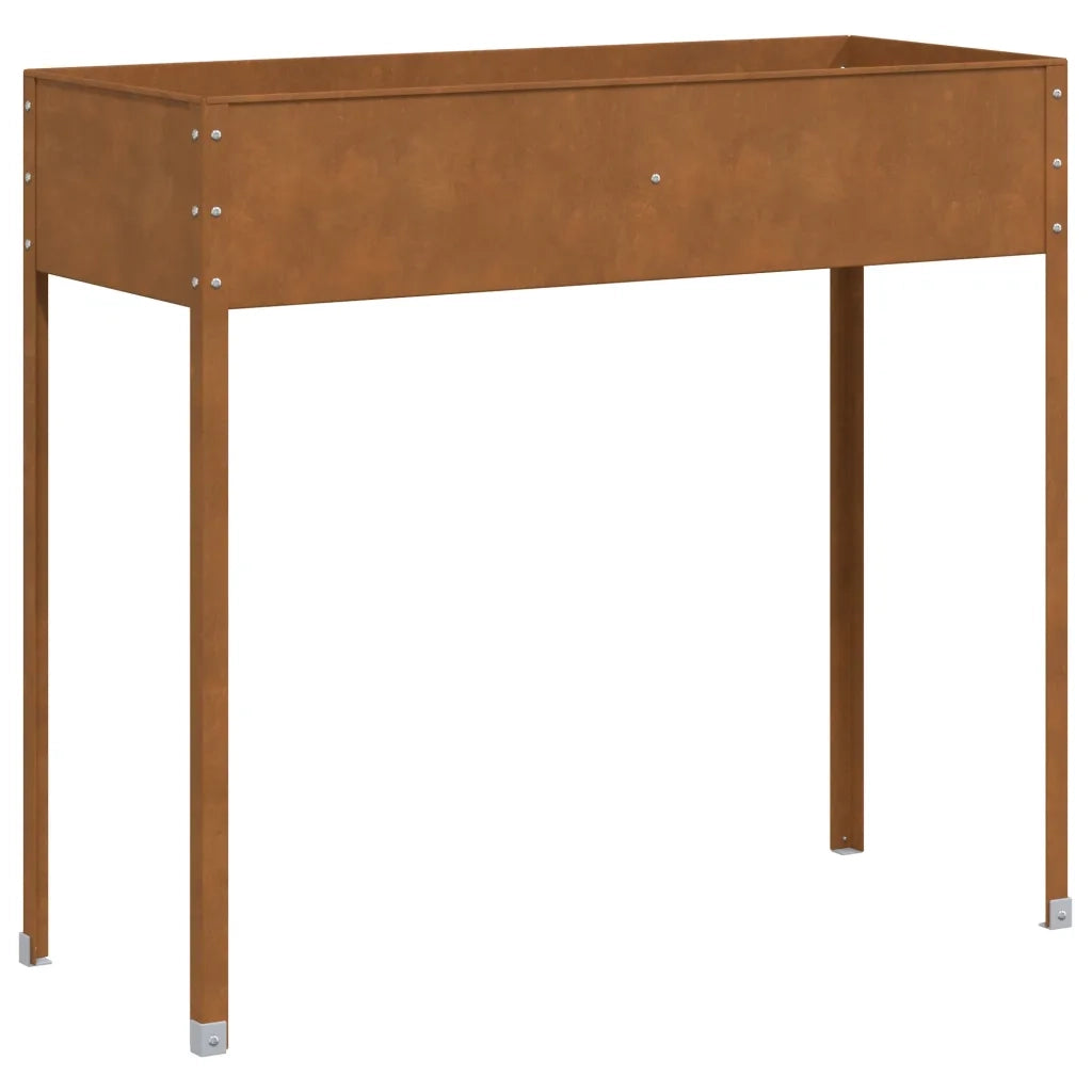 Fioriera da Giardino-Vaso da Esterno 100,5x40,5x90 cm in Acciaio Corten