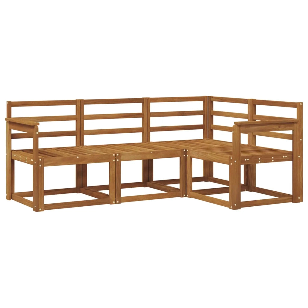 Set di divani da esterno 4 pcs Naturale