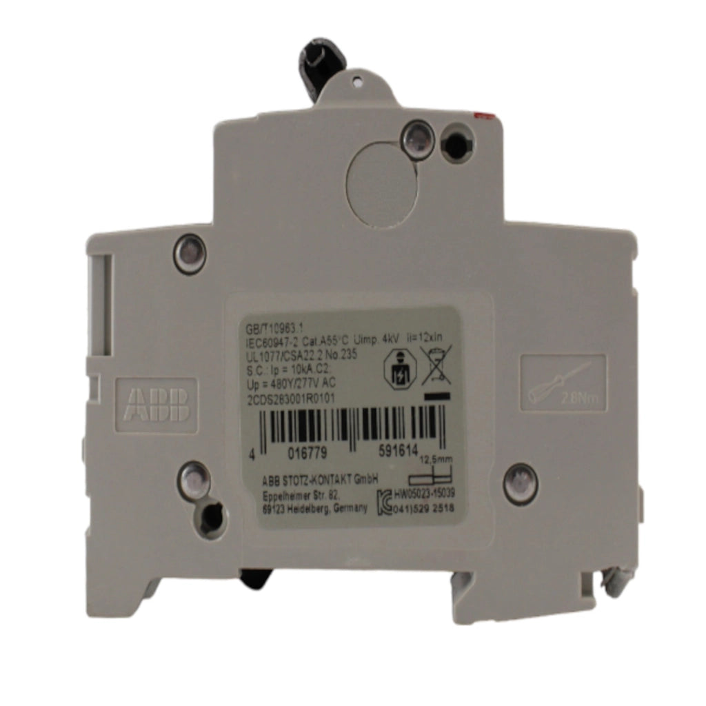 Interruttore magnetotermico 3 poli 3 moduli 10A curva D serie UL ABB