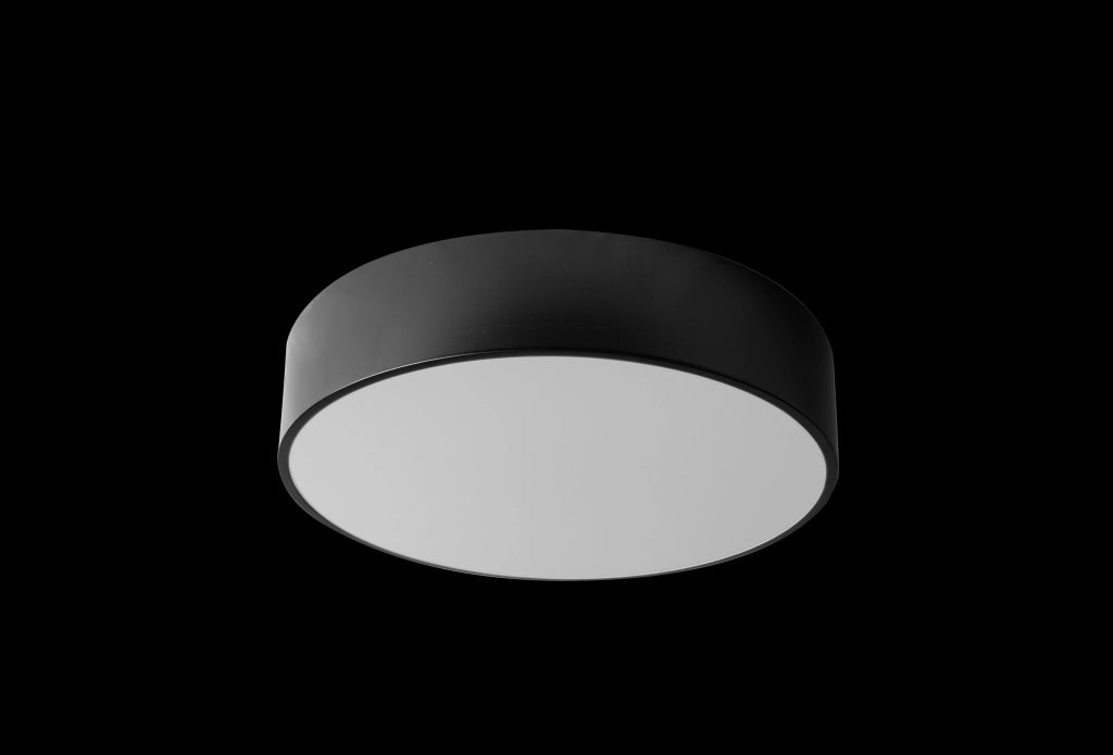 Lampada Plafoniere 40cm Rotonda Nero Da Soffitto APP642-4C