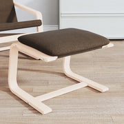 Poggiapiedi Marrone Scuro 51x41x40 cm in Tessuto 351067