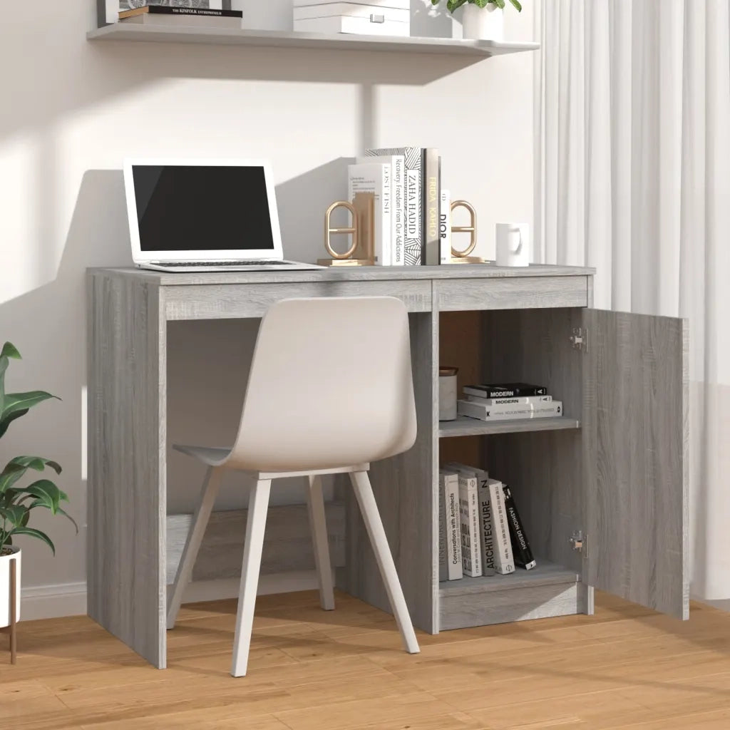 Scrivania | Tavolo da Ufficio Grigio Sonoma 100x50x76 cm in Legno Multistrato