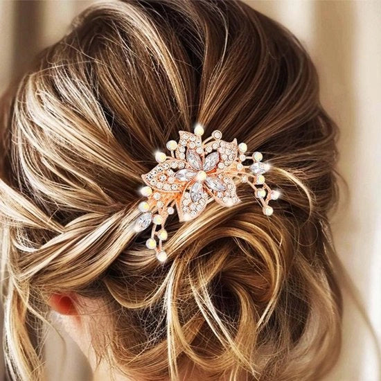 Accessori per capelli in cristallo di vetro per la sposa - Haarstuk vintage per donna - Accessori per la sposa in trasparenza