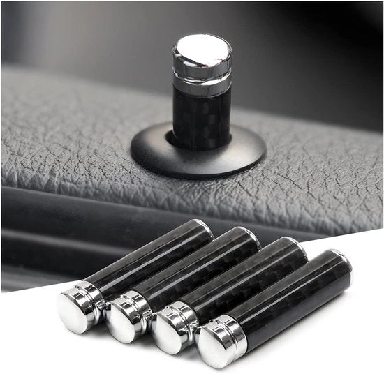 Accessori universali per auto - 4 pezzi - maniglioni per portiere in fibra di carbonio - misura 3,2x0,78 cm - leggeri e resistenti - accessori per auto