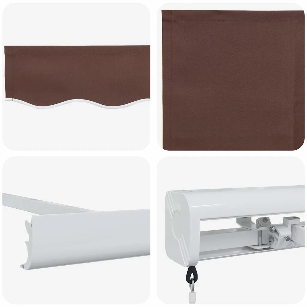 Tenda Sole Retrattile Manuale 300x250 cm Marrone 3215718