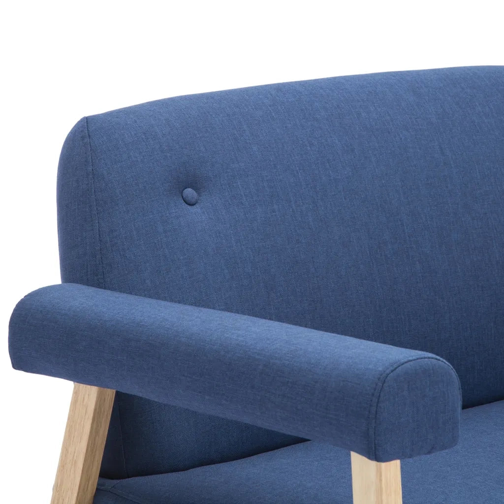 Divano a 2 Posti in Tessuto Blu cod mxl 16459