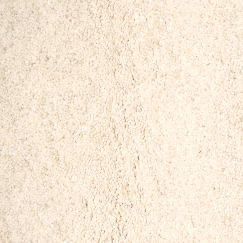 Tappeto in lana bianco sporco 140 cm tuftato a mano rotondo design decorativo