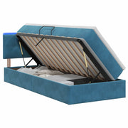 Letto con contenitore LED e materasso Blu Scuro 90 x 190 cm 3459220