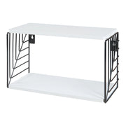 Scaffale dal design senza tempo per soggiorno/camera da letto mobiletto portaoggetti da parete 39 x 18 x 23 cm bianco 03_0011261
