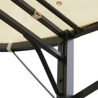 Gazebo Pergola da Giardino con Copertura in Tessuto Anti UV e Acciaio, 3x2.5m, Beige