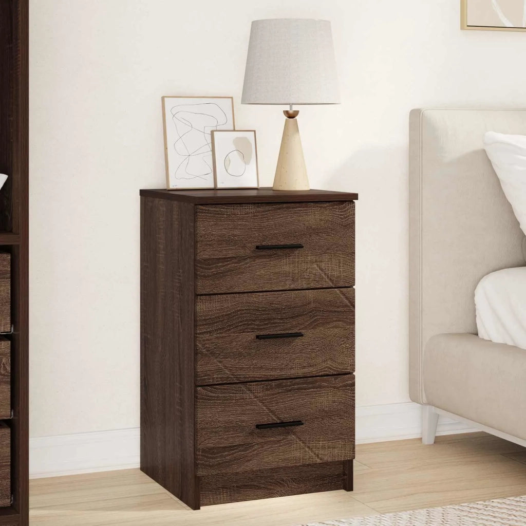 Armadio da Notte con cassetto Rovere marrone 38 x 38 x 66 cm 883381