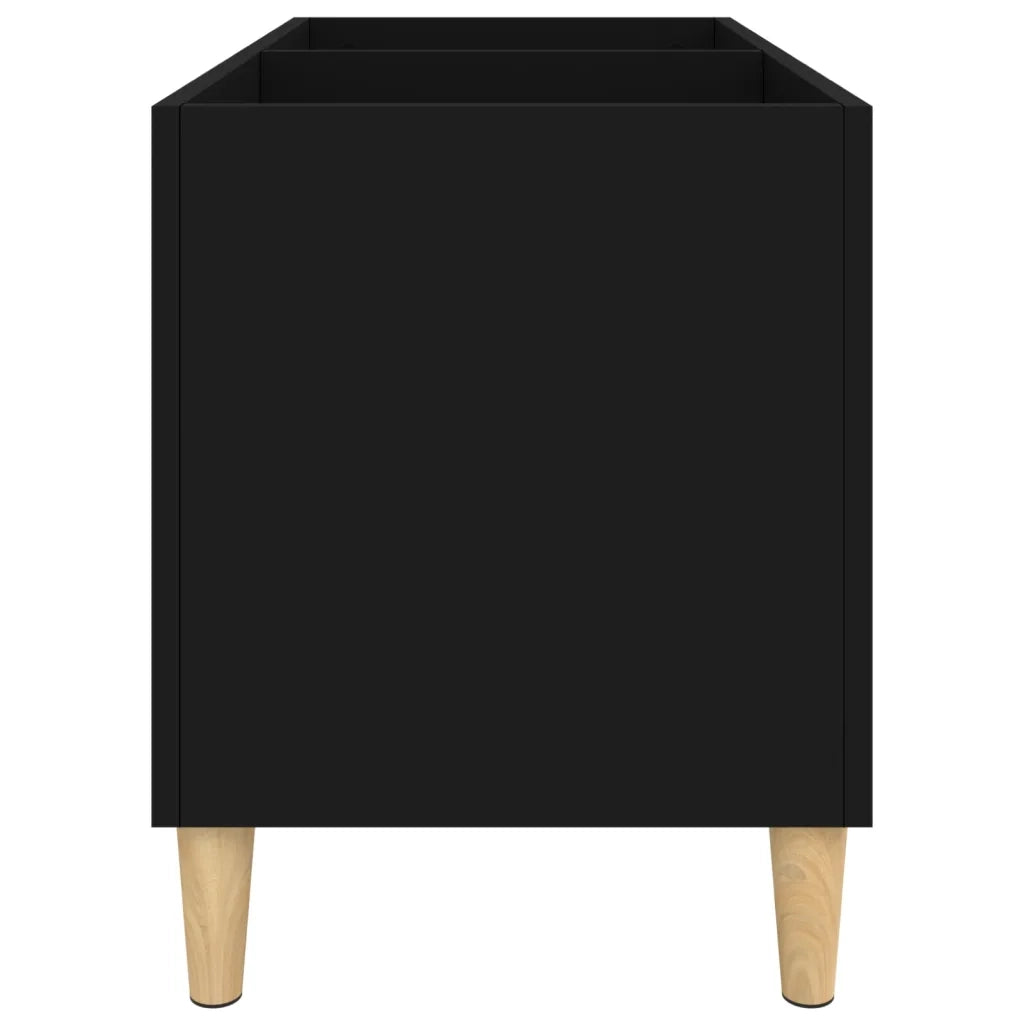 Mobile Porta Dischi Nero 74,5x38x48 cm in Legno Multistrato 831958