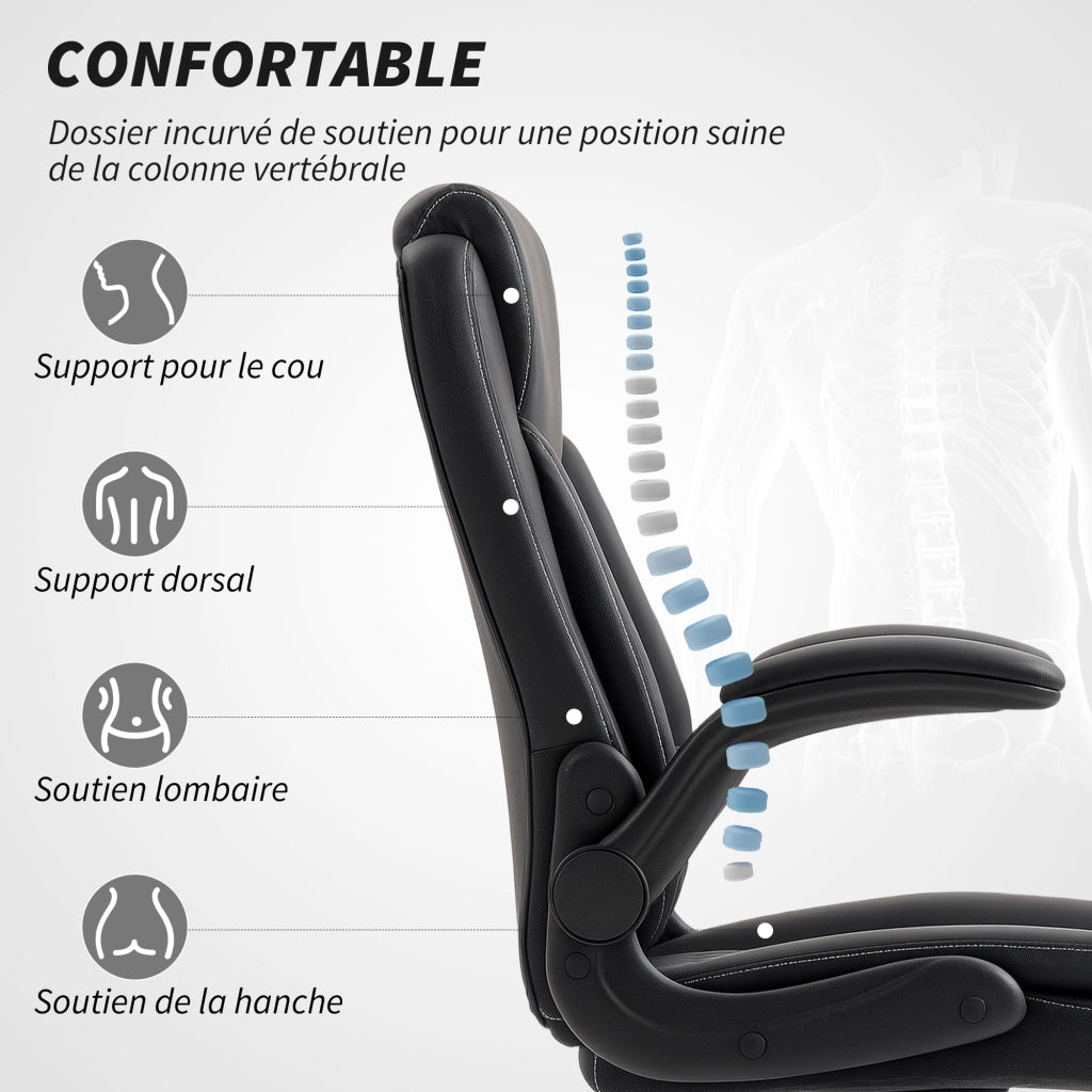 Sedia da Ufficio Ergonomica ¨C Xylo ¨C Braccioli Regolabili Altezza Basculante Nero