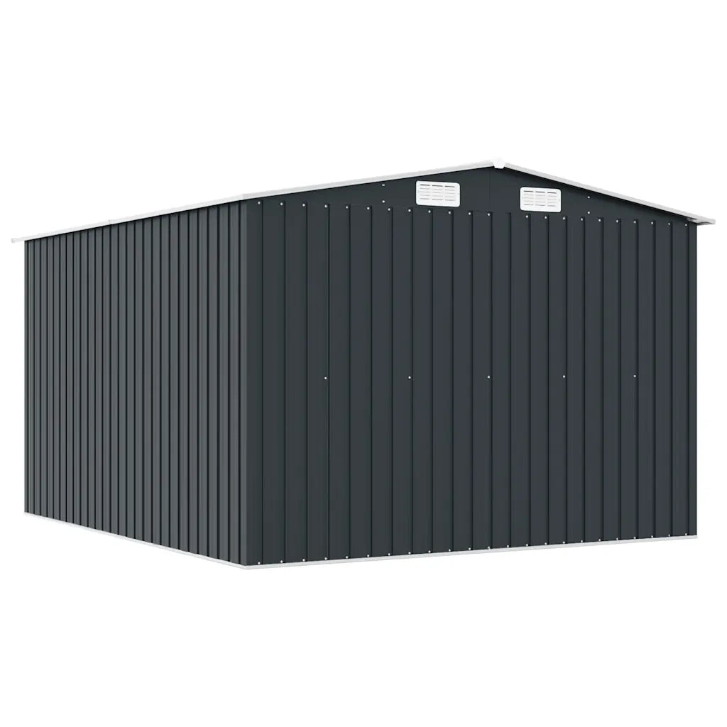 Casetta da Giardino 257x298x178 cm in Metallo Antracite 143342