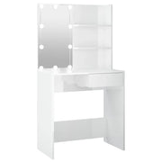 Toeletta con LED Bianco Lucido 74,5x40x141 cm cod mxl 66176
