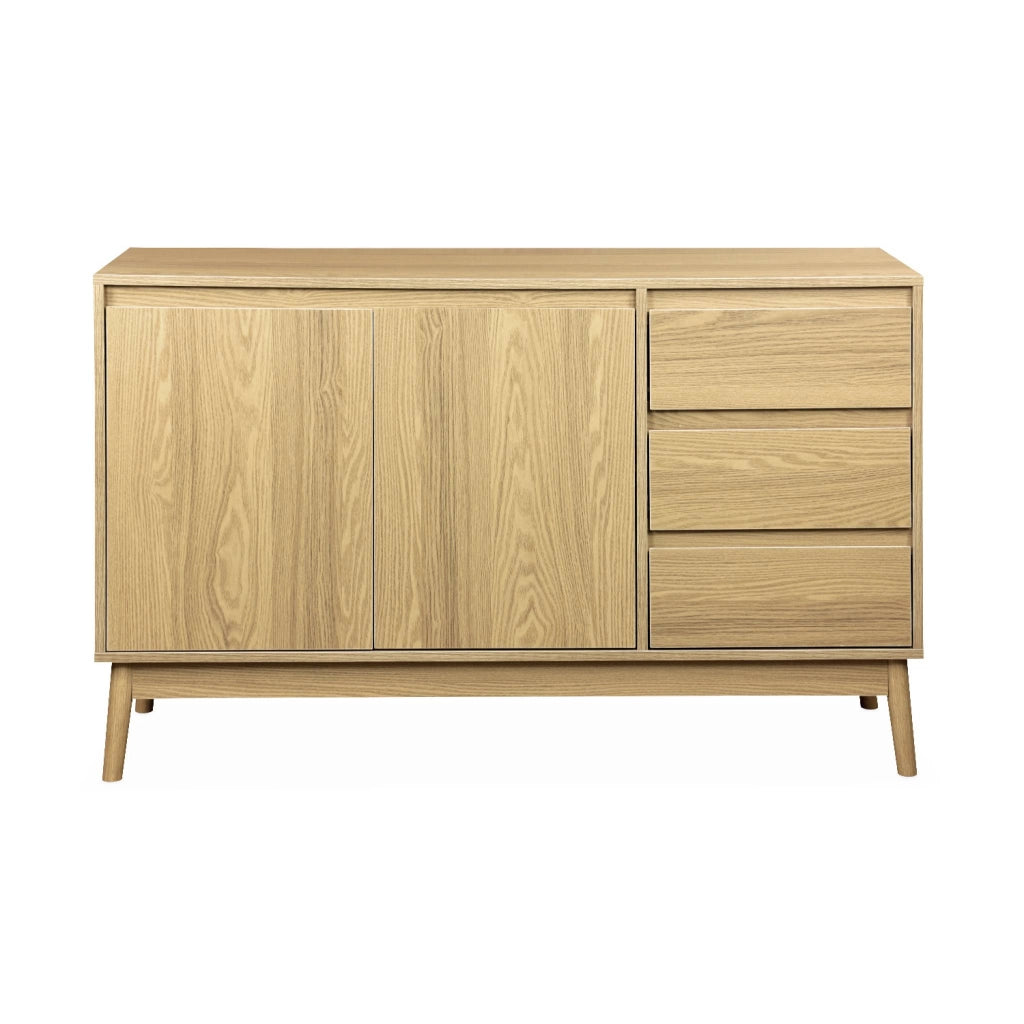 Credenza effetto legno a 2 ante, 120cm, marrone naturale