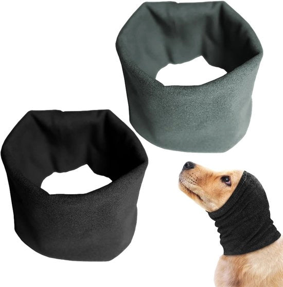 Orechiere per Animali - Protezione Uditiva per Cani - Orecchini di Protezione - Materiale Leggero e Comodo - 2 Pezzi 20x15 cm - Realizzati in Cotone Lavabile