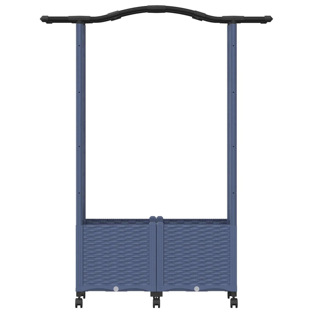 Letto Rialzato con Griglia e Tetto Grigio 125 x 40 x 144 cm PP 3423015