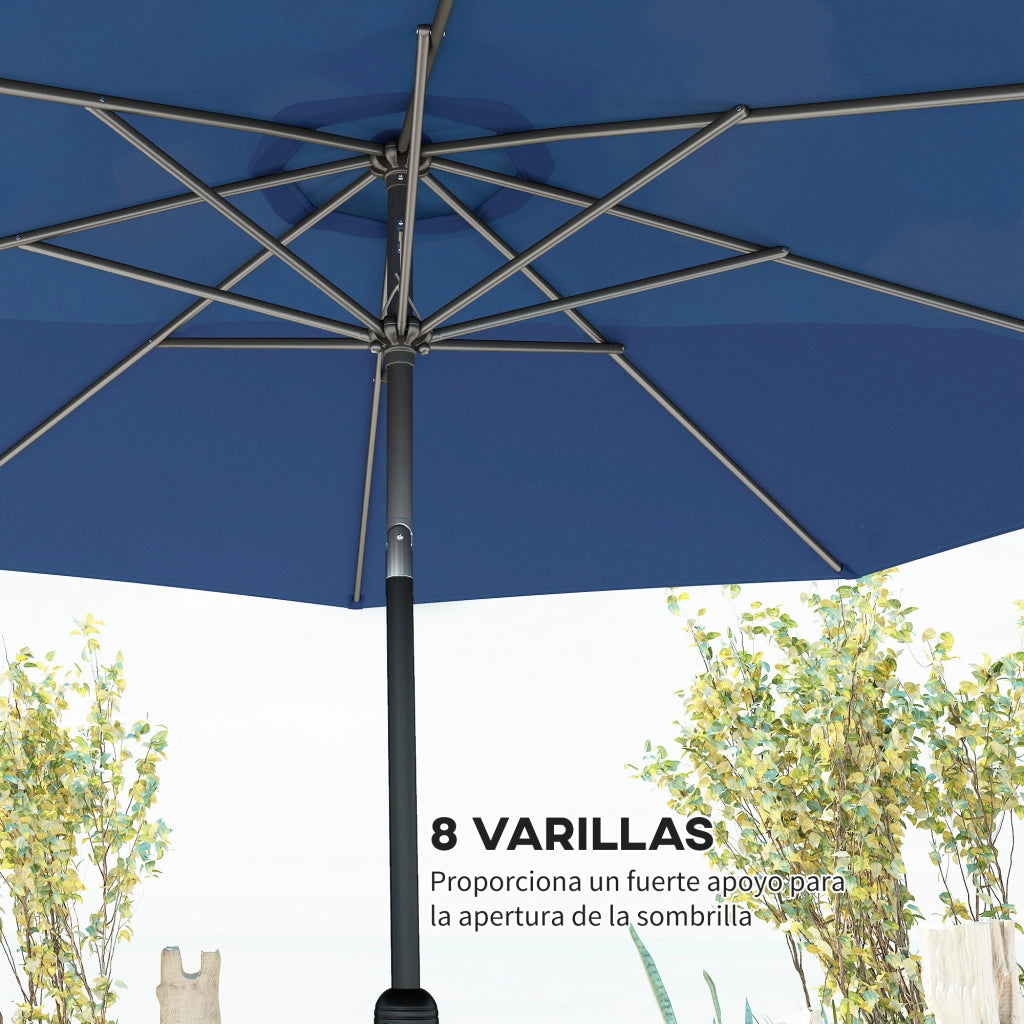 Ombrellone da giardino ¨C Zephmum ¨C Blu ?295x250cm