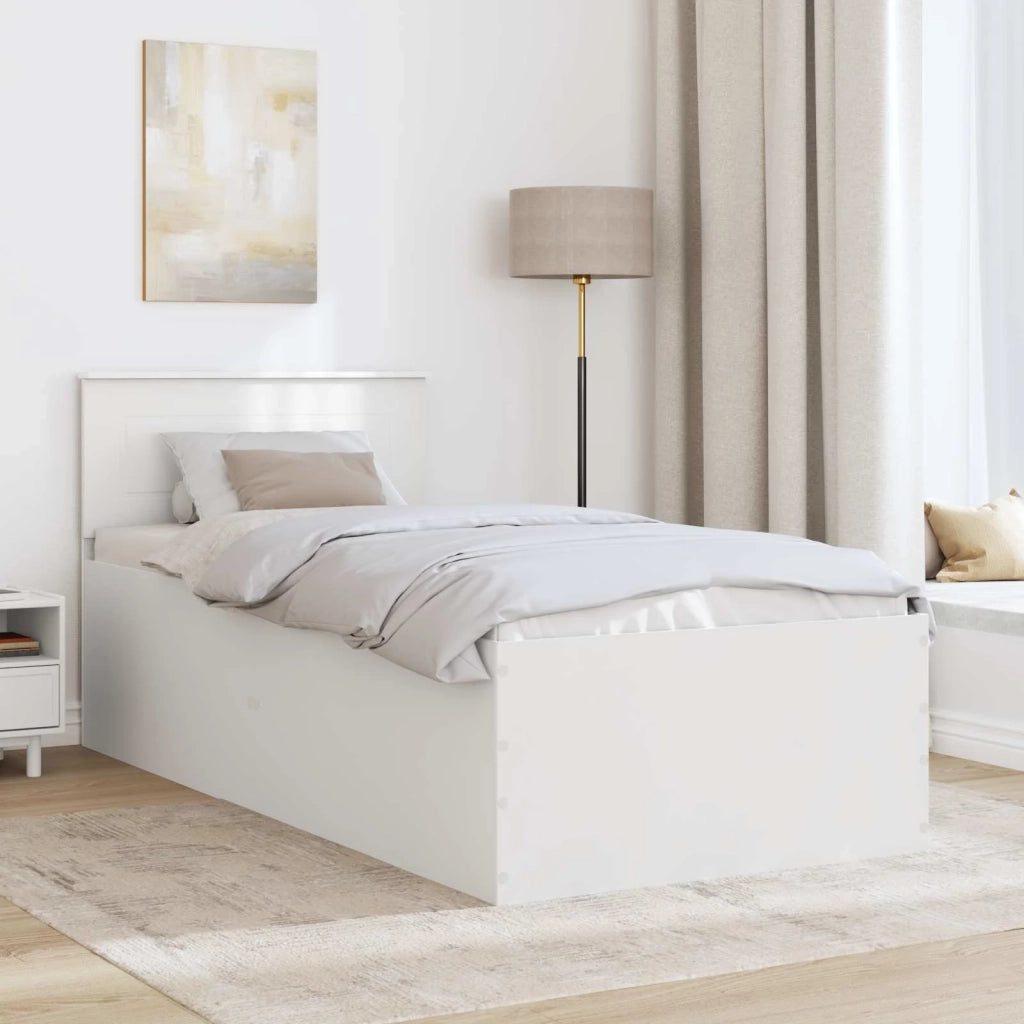 Struttura del letto Bianco 90 x 200 cm Legno multistrato