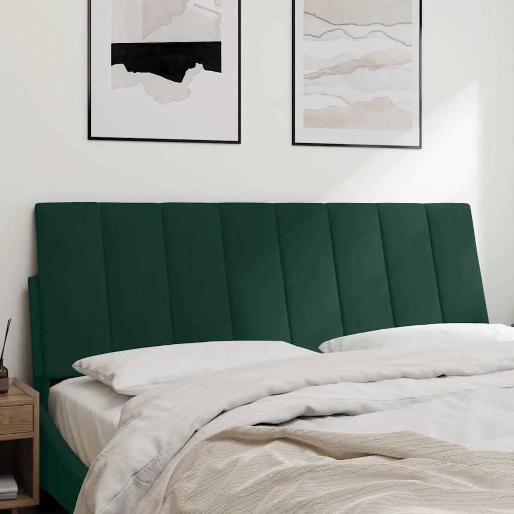 Cuscino Testiera Hanko Verde Scuro 140 cm in Velluto CFW4217462