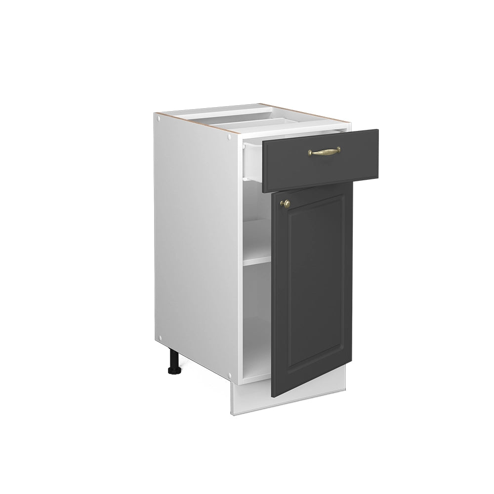 Mobiletto base per cucina Fame-Line Antracite-oro/Bianco 40 cm, PL Marmo Vicco