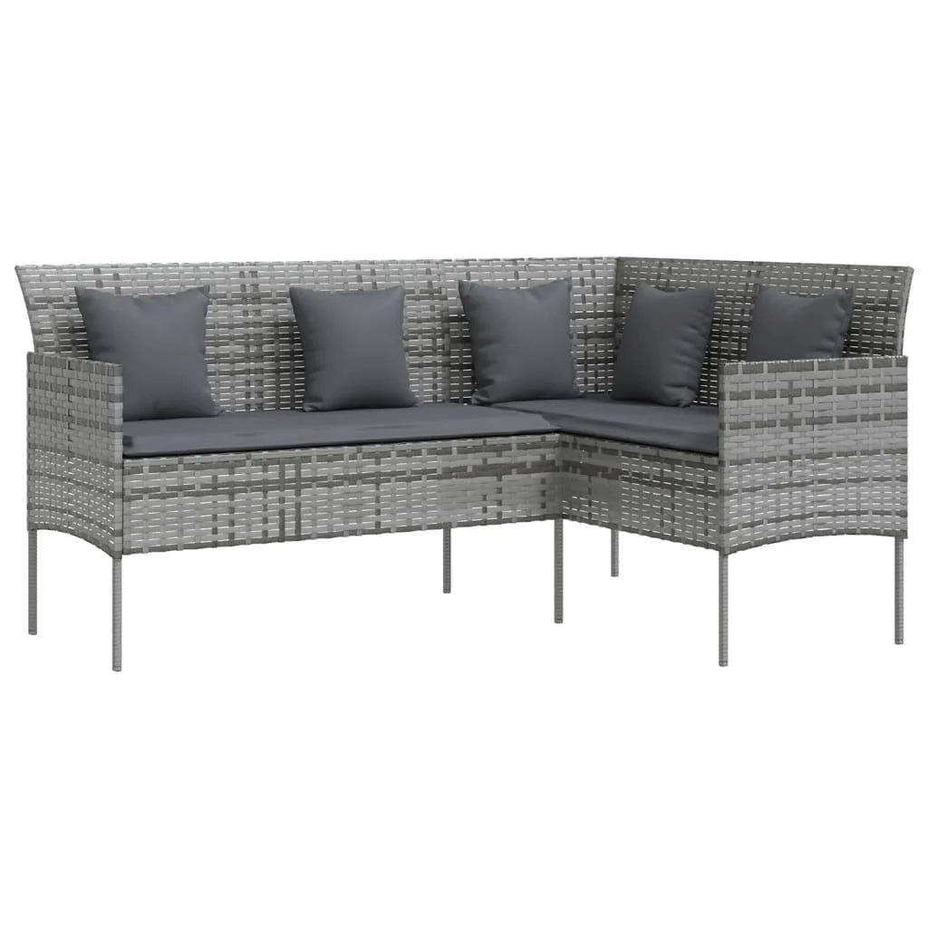 Set divano a L 5 pezzi con cuscini in vimini resinato grigio 02_0013558
