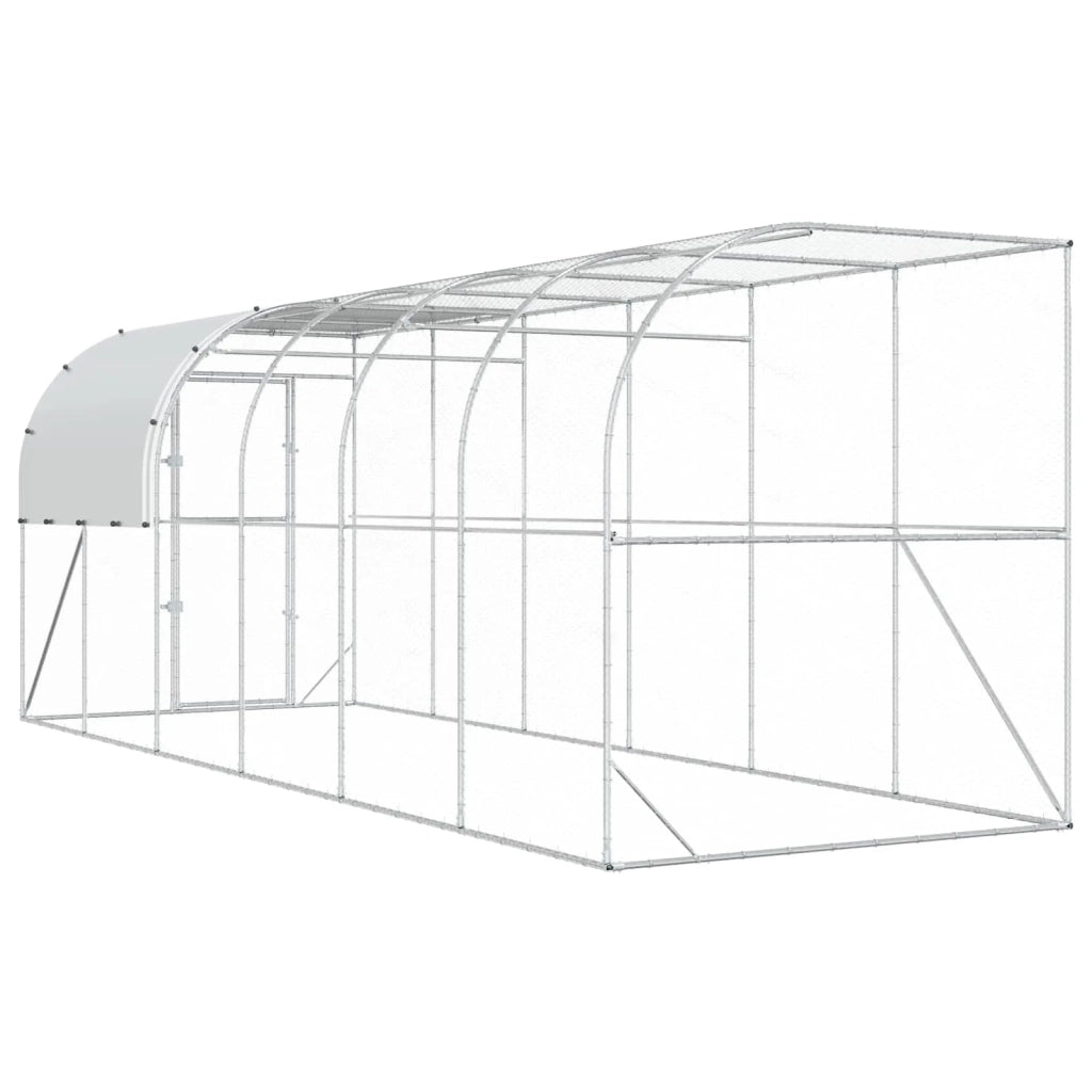 Gabbia per Polli Contro il Muro Argento 600 x 200 x 215 cm 3434742