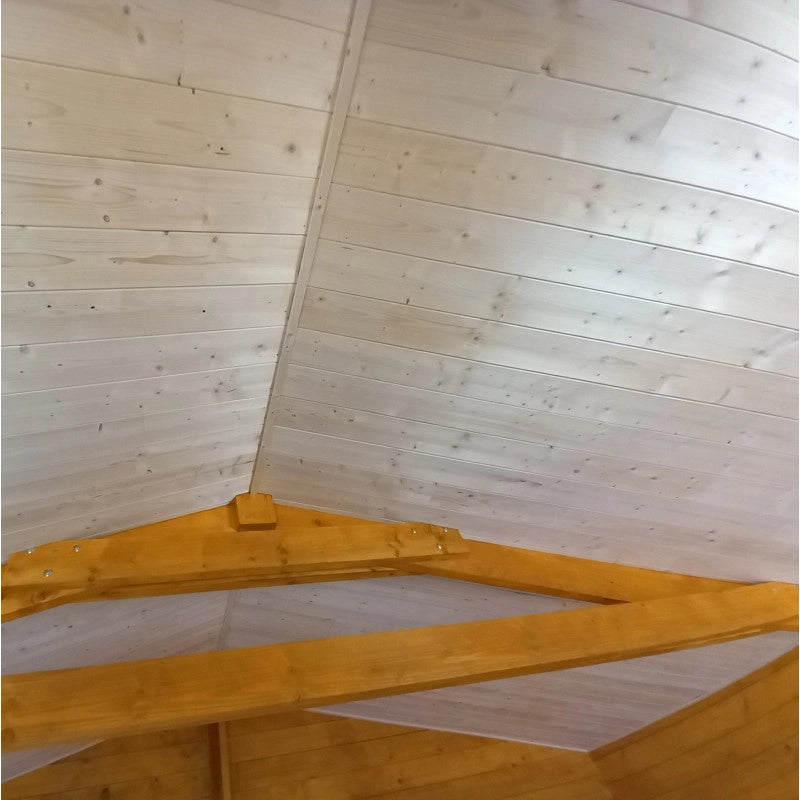 Casetta in legno 500x400 cm – Pareti 60 mm – Tetto 16° rosso – Finestre doppio vetro – CZ5040.02L Foresta