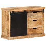 Buffet credenza cassettiera armadio mobile contenitore organizer per cucina soggiorno salotto 80 x 30 x 55 cm legno massello di mango grezzo marrone 02_0029652