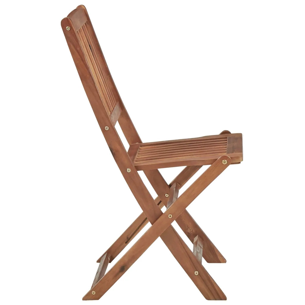 Sedie da Giardino Pieghevoli 4 pz con Cuscini Massello Acacia 3064686