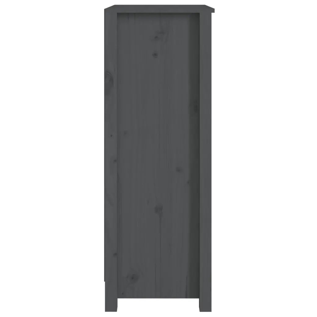 Libreria-Scaffale per Libri-Mobile di Stoccaggio Grigia 50x35x97 cm in Legno Massello di Pino