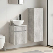 Set di mobili per il bagno 2 pz Grigio Cemento 3406136