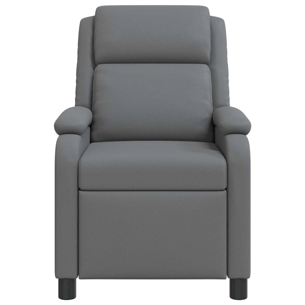 Divano Sedia-Poltrona reclinabile Grigio Similpelle 327802