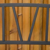 Panchina da Giardino in Metallo Nero Impermeabile, Panca da Esterno in Ferro 2 Posti, 128x56x86cm