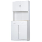 Mobile da Cucina Credenza 80x40x180 cm in Legno Bianco