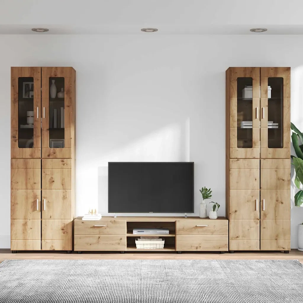 Set mobile TV FLORIN 3 pcs Rovere artigianale Legno multistrato