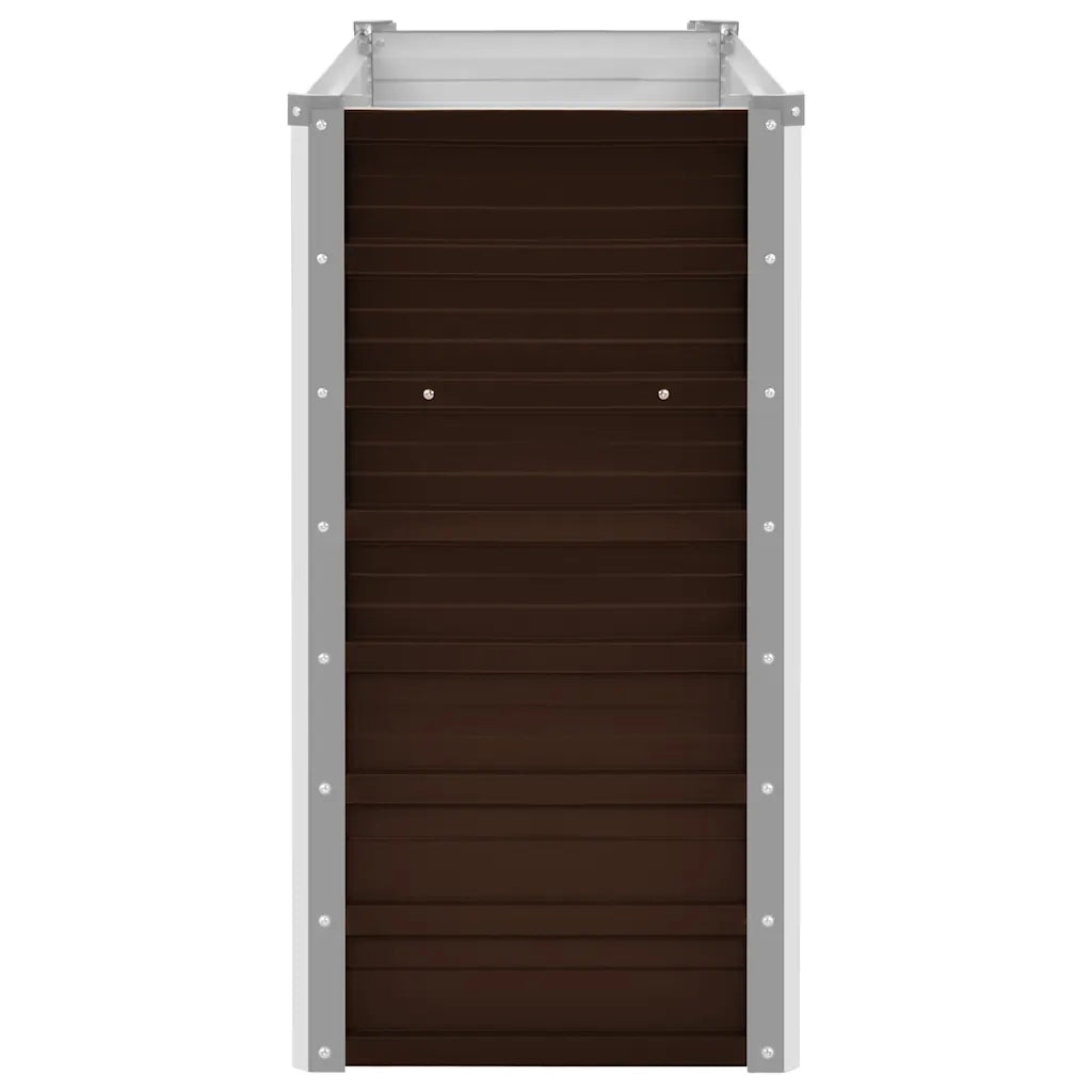 Letto Rialzato Giardino Marrone 100x40x77 cm in Acciaio Zincato 45719