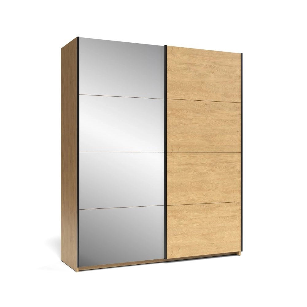 Armadio 2 ante scorrevoli rovere con specchio Zegna 170x59.2x205H