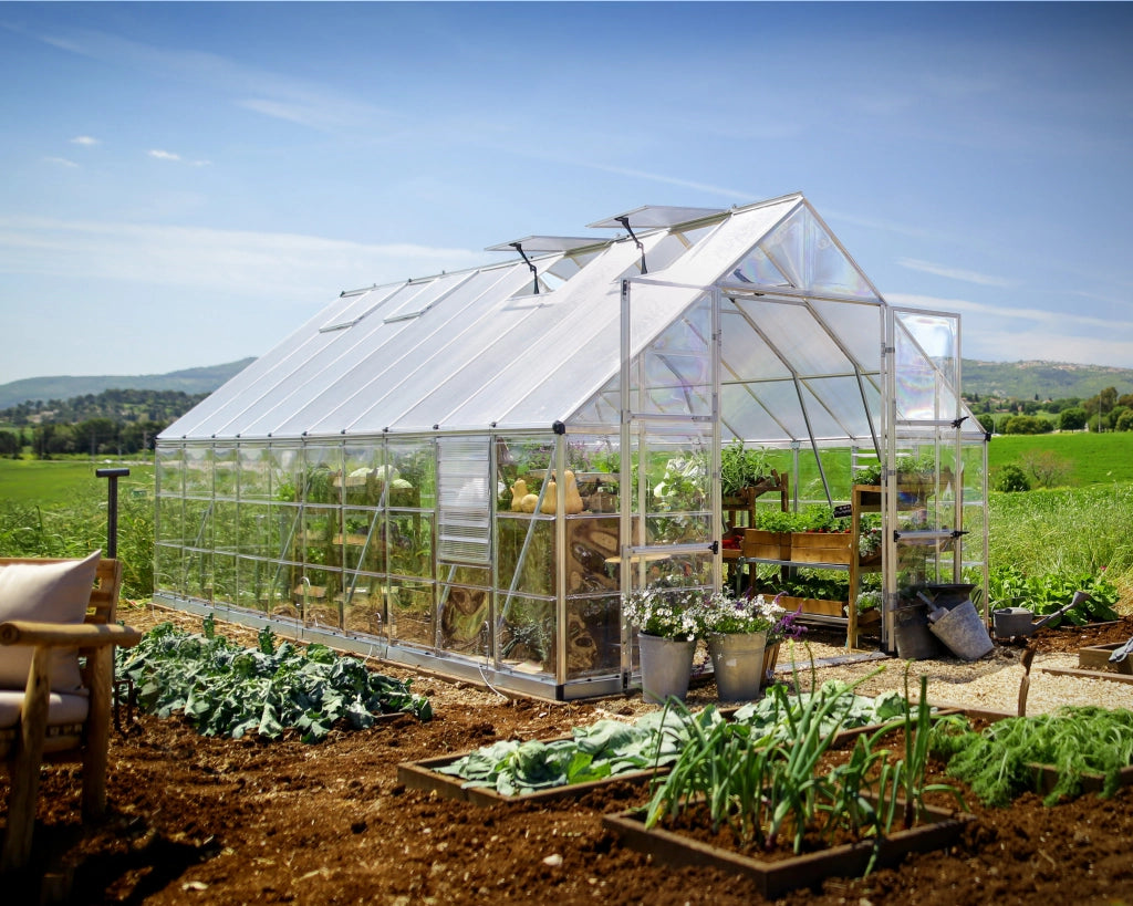 Serra Da Giardino in Policarbonato Balance Ibrida  604X304X257 cm Argento