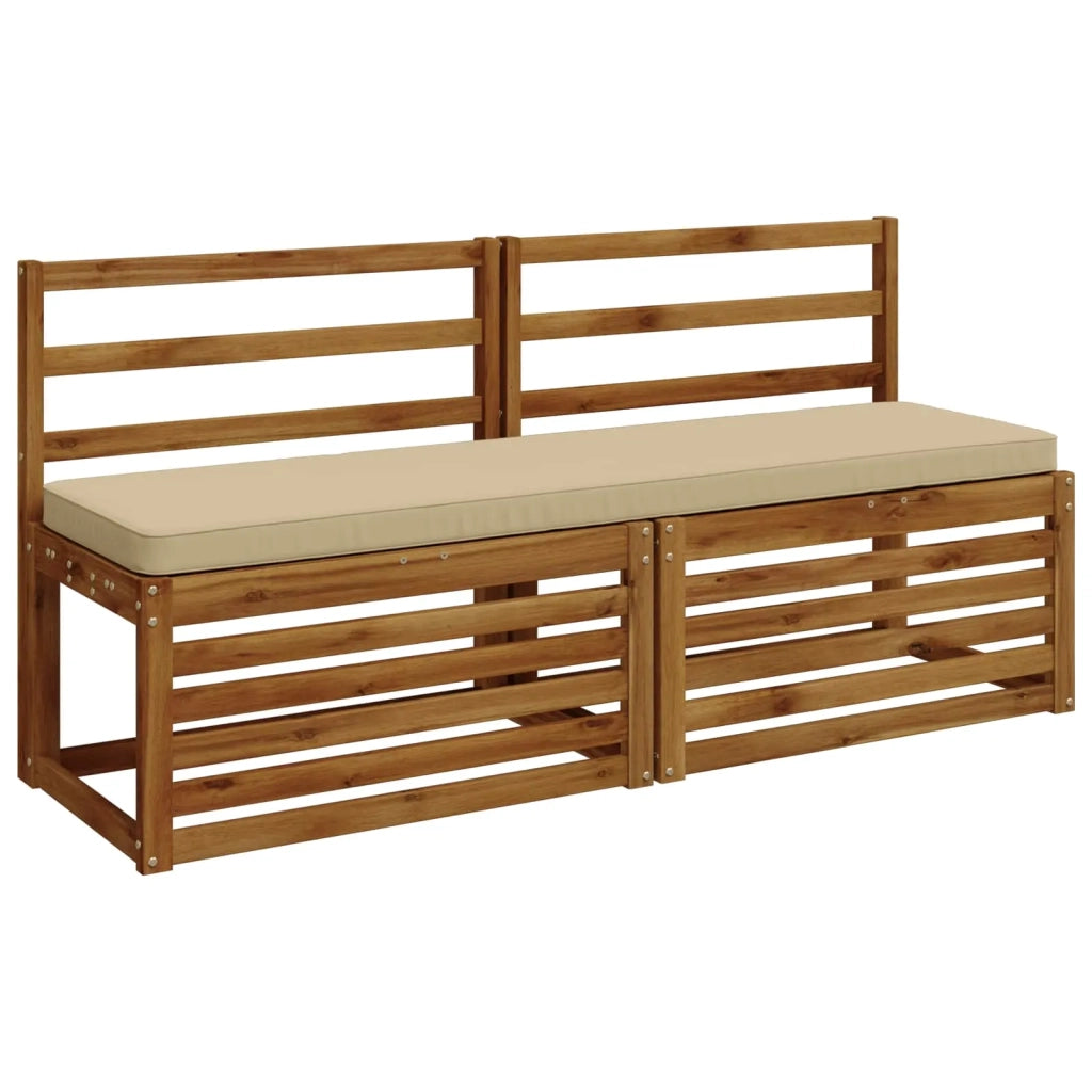 Cuscini per Panchina a 2 Pezzi VUGHT 2 pz 100% Poliestere Beige 951427