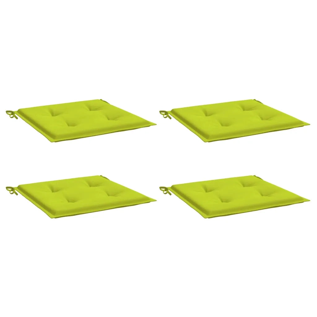 Cuscini per Sedia 4 pz Verde Brillante 50x50x4cm Tessuto Oxford 314063